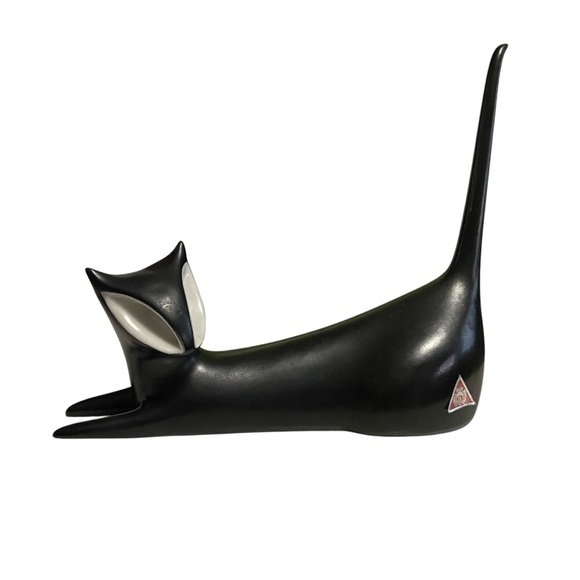 1950’s Royal Dux Porcelain Cat by Modernist Jaroslav Jezek 7” - Picture 4 of 14